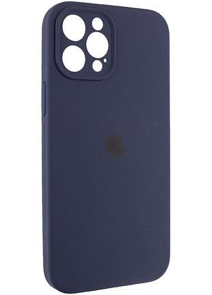 Чохол silicone case full camera protective (aa) для apple iphone 12 pro max (6.7") (темно-синій / midnight blue)* 2
