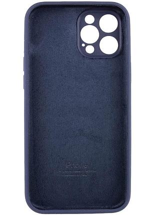 Чохол silicone case full camera protective (aa) для apple iphone 12 pro max (6.7") (темно-синій / midnight blue)* 4
