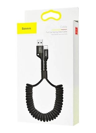 Кабель baseus fish eye spring data lightning 2a (1m) (black) 21722 baseus 6