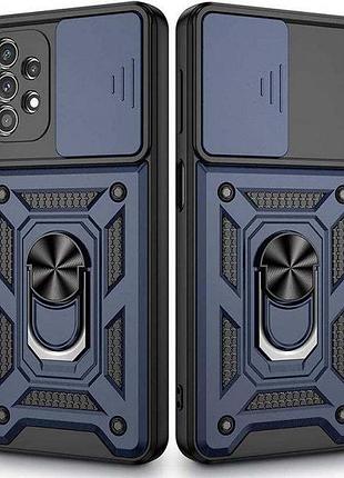 Ударостійкий чохол camshield serge ring for magnet для samsung galaxy a73 5g (синій)