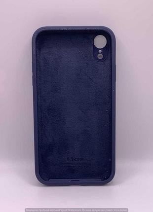 Чохол silicone case square full camera protective (aa) для apple iphone xr (6.1") (темно-синій / midnight blue) 00040233 00040233 2