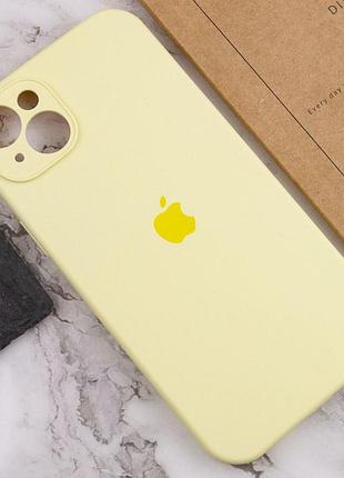 Чохол silicone case full camera protective (aa) для apple iphone 13 (6.1") (жовтий / mellow yellow)* 6
