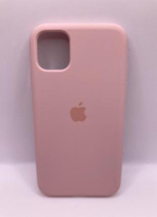 Чохол silicone case full protective (aa) для apple iphone 11 (6.1") (рожевий / pink sand) 00033130 00033130