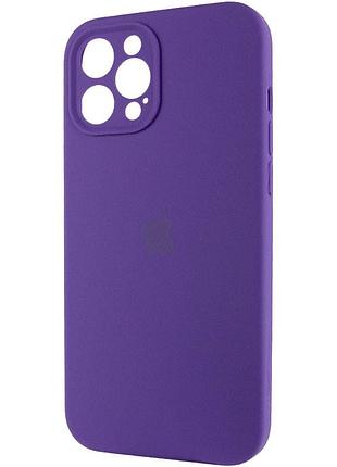 Чохол silicone case full camera protective (aa) для apple iphone 12 pro max (6.7") (фіолетовий / elderberry)* 3