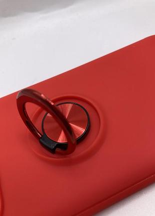 Чохол xiaomi note 9s/ note 9 pro/ note 9 pro max deen colorring под магнітний держ червоний/червоний 2