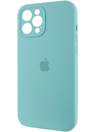 Чохол silicone case full camera protective (aa) для apple iphone 12 pro max (6.7") (бірюзовий / marine green)* 3