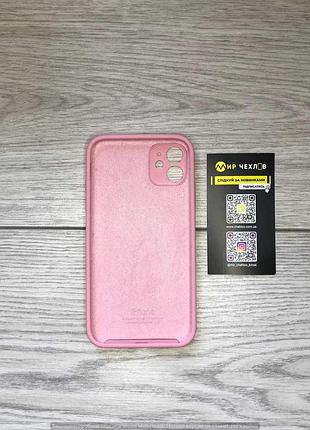 Чохол silicone case square full camera protective (aa) для apple iphone 11 (6.1") (рожевий / light pink) 00040234 00040234 2