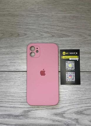 Чохол silicone case square full camera protective (aa) для apple iphone 11 (6.1") (рожевий / light pink) 00040234 00040234 3