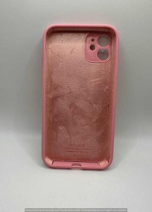 Чохол silicone case square full camera protective (aa) для apple iphone 11 (6.1") (рожевий / light pink) 00040234 00040234 4