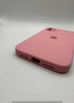 Чохол silicone case square full camera protective (aa) для apple iphone 11 (6.1") (рожевий / light pink) 00040234 00040234 5