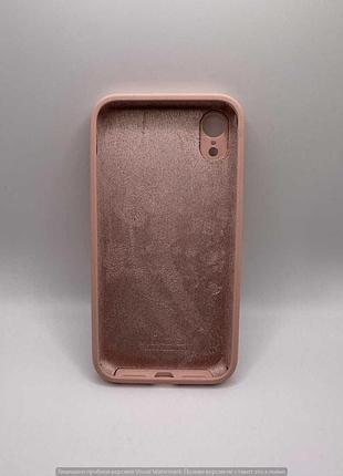 Чохол silicone case square full camera protective (aa) для apple iphone xr (6.1") (рожевий / pink sand) 40233 40233 2
