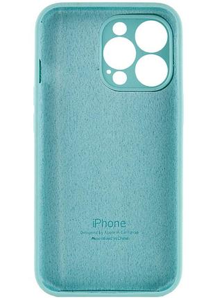 Чохол silicone case full camera protective (aa) для apple iphone 13 pro max (6.7") (бірюзовий / marine green)* 4