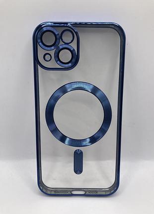 Чохол metal matte case with magnetic ring iphone 14 (midnight blue) 54512 54512