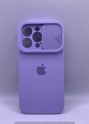 Silicone case slider full camera square side for iphone 13 pro glycine