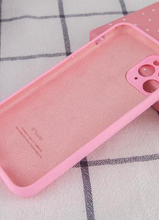 Чохол silicone case full camera protective (aa) для apple iphone 12 pro max (6.7") (рожевий / light pink)* 2