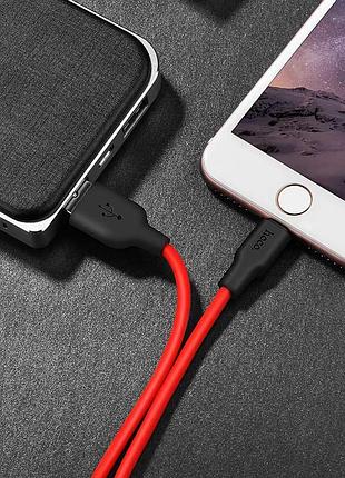 Дата кабель hoco x21 plus silicone lightning cable (1m) (black_white) 00035238 2