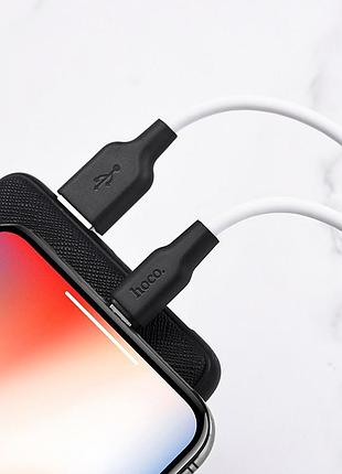 Кабель hoco x21+ silicone lightning 1m (чорно-білий) 20545 4