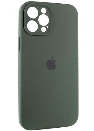 Чохол silicone case full camera protective (aa) для apple iphone 12 pro max (6.7") (зелений / cyprus green)* 2