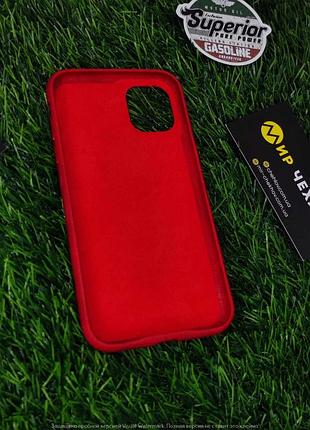 Чохол iphone 11 leather croc case red 2