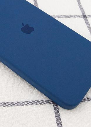 Чохол silicone case square full camera protective (aa) для apple iphone 11 pro max (6.5") (синій / navy blue)* 2