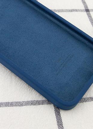 Чохол silicone case square full camera protective (aa) для apple iphone 11 pro max (6.5") (синій / navy blue)* 3