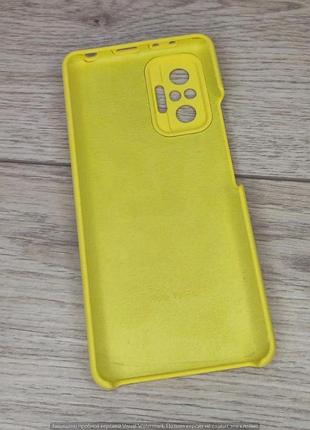 Чохол silicone cover full camera (aaa) для xiaomi redmi note 10 pro / 10 pro max (жовтий / bright yellow) 2
