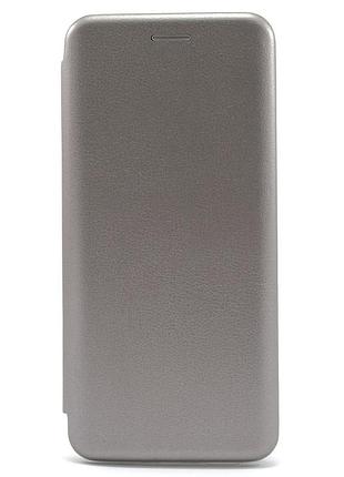Кожаный чехол (книжка) classy для motorola moto g24 / g04 / e14 (серый) 69139