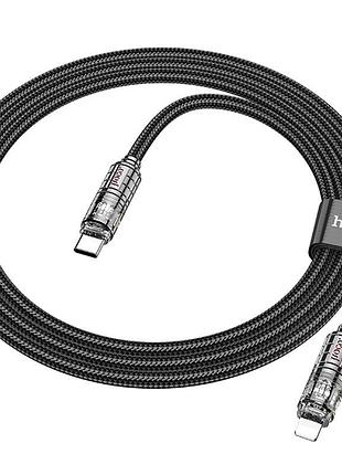 Дата кабель hoco u123 regent colorful 60w type-c to type-c (1.2m) (black) 69114 hoco
