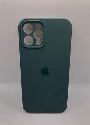 Чохол ip12 pro max silicone case camera protection pine green 72170 *