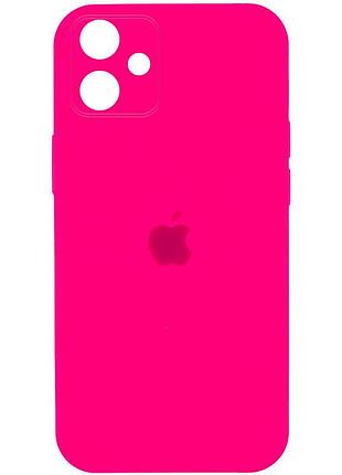 Чохол silicone case square full camera protective (aa) для apple iphone 11 (6.1") (рожевий / barbie pink) 00040234 00040234
