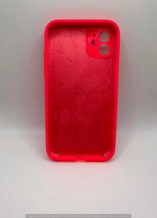 Чохол silicone case square full camera protective (aa) для apple iphone 11 (6.1") (рожевий / barbie pink) 00040234 2