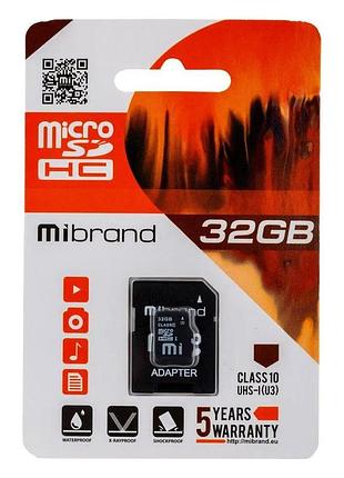 Карта памяті microsdhc (uhs-1) wibrand 32gb class 10 2962140696094