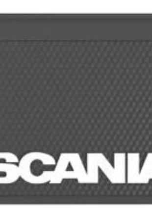 Брызговик задний с надписью scania 650x360mm черный выпуклый 3d (цена за 2 шт)