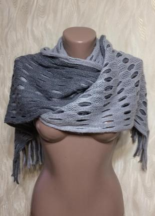 Ажурный мягенький вязаный шарф
