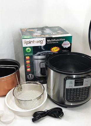 Мультиварка пароварка rainberg rb-6209 45 програм 6 л 1000w, сенсорна hc-609 мультиварка рисоварка