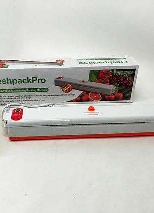 Вакууматор побутовий freshpack pro оранжевый, кухонний вакууматор, ak-209 ручний вакууматор