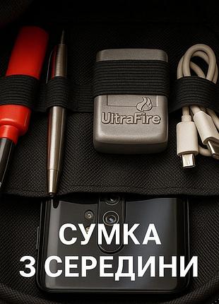 Тактическая мужская сумка с кобурой cordura 1000d – 6 yx-644 карманов, черный