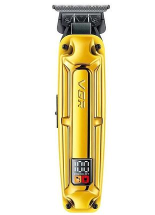 Акумуляторна машинка vgr v-904 для стрижки волосся vgr, машинка з дисплеєм та ik-843 змінними насадками