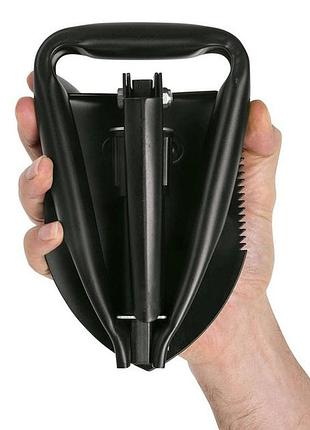 Саперна лопата складана нержавіюча сталь shovel 009, лопата складана чорна в похід mj-76