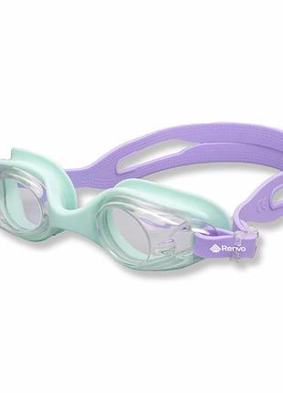 Детские очки для плавания renvo apure anti-fog jr мятный лавандовый osfm (1sg100-0910)