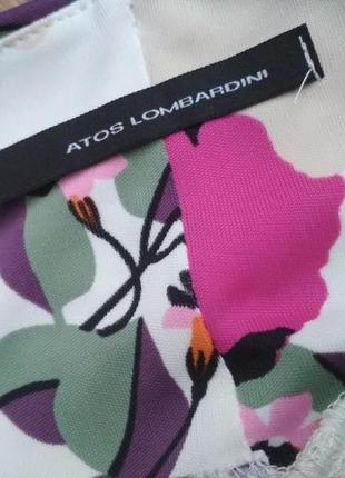 Atos lombardini шикарная шелковая юбка с цветочным принтом5 фото