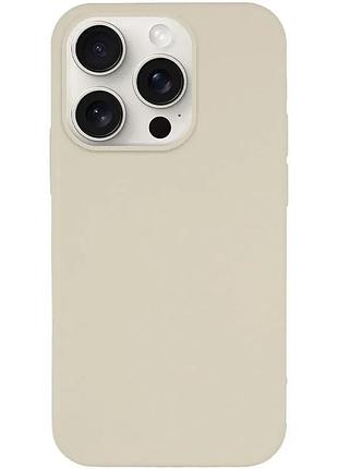 Чехол silicone case full protective (aa) no logo для apple iphone 15 pro max (6.7 дюйма) бежевый / antique white