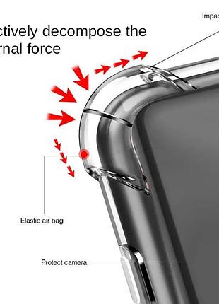 Tpu чохол getman ease logo посилені кути full camera для xiaomi 13t / 13t pro безбарвний (прозорий) 3