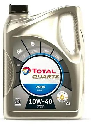 Моторное масло total quartz diesel 7000 10w-40, (4л)