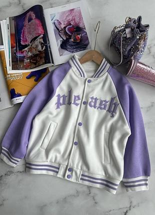 Бомбер для дівчинки "ласка" фіолетовий 66336, 72, moxoxi, фіолетовий, для дівчаток, весна осінь, 122