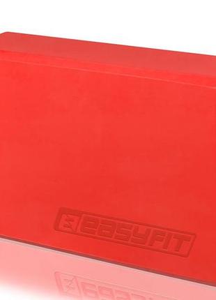 Блок для йоги easyfit ef-1818-r, красный, eva пена, 23×15×7,6 см, 100 г (1 шт.)