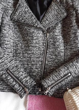 Стильна твідова куртка-косуха/жіноча твідовий косуха жакет h&m