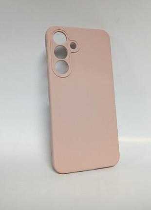 Чехол для samsung galaxy s25 fe, softtouch, с микрофиброй, премиум силикон, противоударный, пудровый