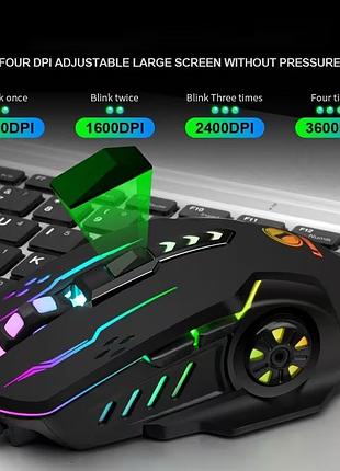 Игровая usb мышка limeide v7 3600 dpi с подсветкой rgb для геймеров чорний