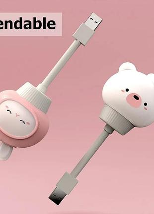 Коридорний нічник usb портативний світлодіодний нічник білий